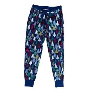 Hanna Andersson Adult Unisex Christmas Trees Cotton Pajama Pants Size Medium